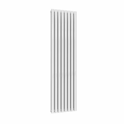 White / Double / 1800 x 472 mm Reina Neva Designer Vertical Steel Radiator