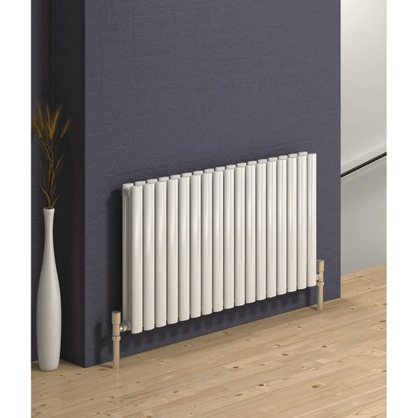 Reina Neva Horizontal White and Anthracite Designer Steel Radiator