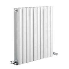 Reina Neva Horizontal White and Anthracite Designer Steel Radiator