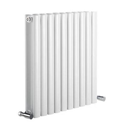 Reina Neva Horizontal White and Anthracite Designer Steel Radiator
