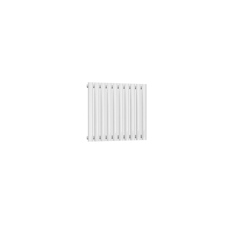 Single / White / 550 x 590 mm Reina Neva Horizontal White and Anthracite Designer Steel Radiator
