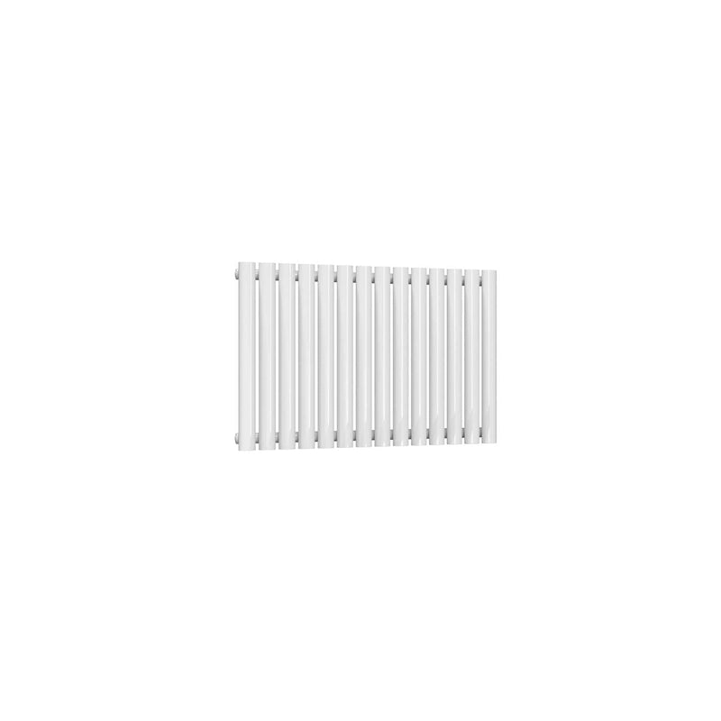 Single / White / 550 x 826 mm Reina Neva Horizontal White and Anthracite Designer Steel Radiator