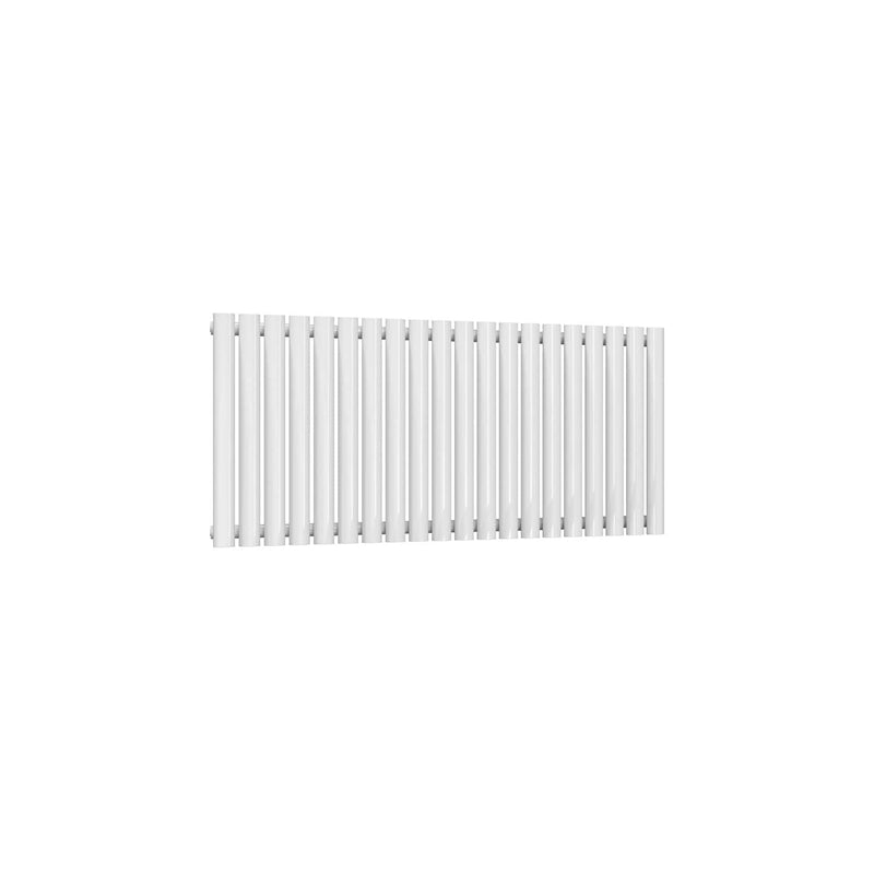 Single / White / 550 x 1180 mm Reina Neva Horizontal White and Anthracite Designer Steel Radiator