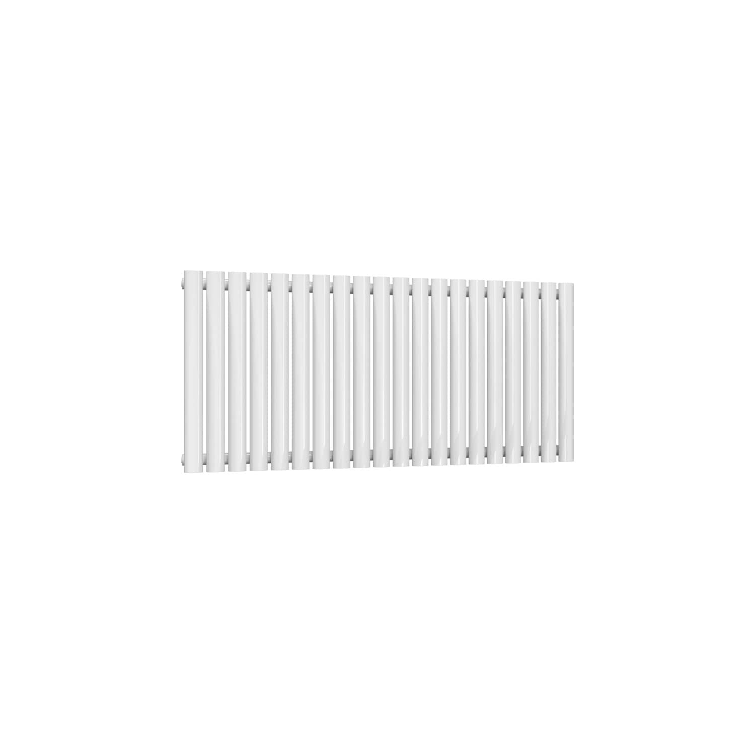Single / White / 550 x 1180 mm Reina Neva Horizontal White and Anthracite Designer Steel Radiator