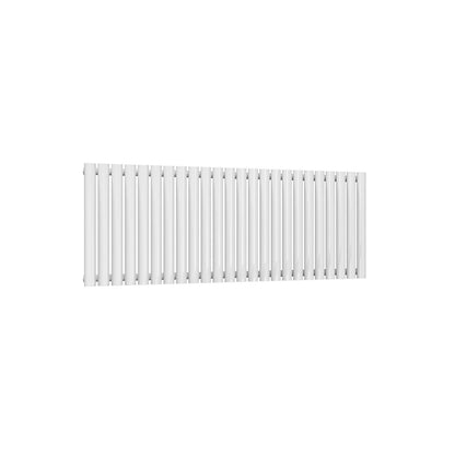 Single / White / 550 x 1416 mm Reina Neva Horizontal White and Anthracite Designer Steel Radiator