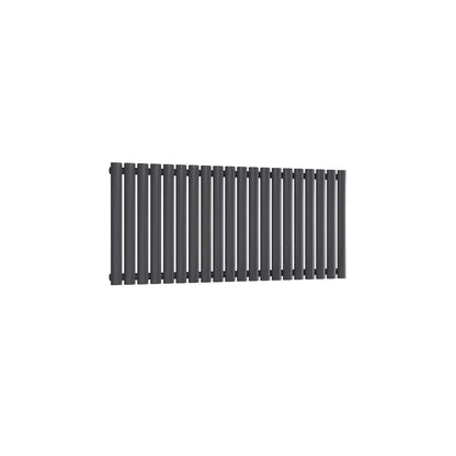 Single / Anthracite / 550 x 1180 mm Reina Neva Horizontal White and Anthracite Designer Steel Radiator