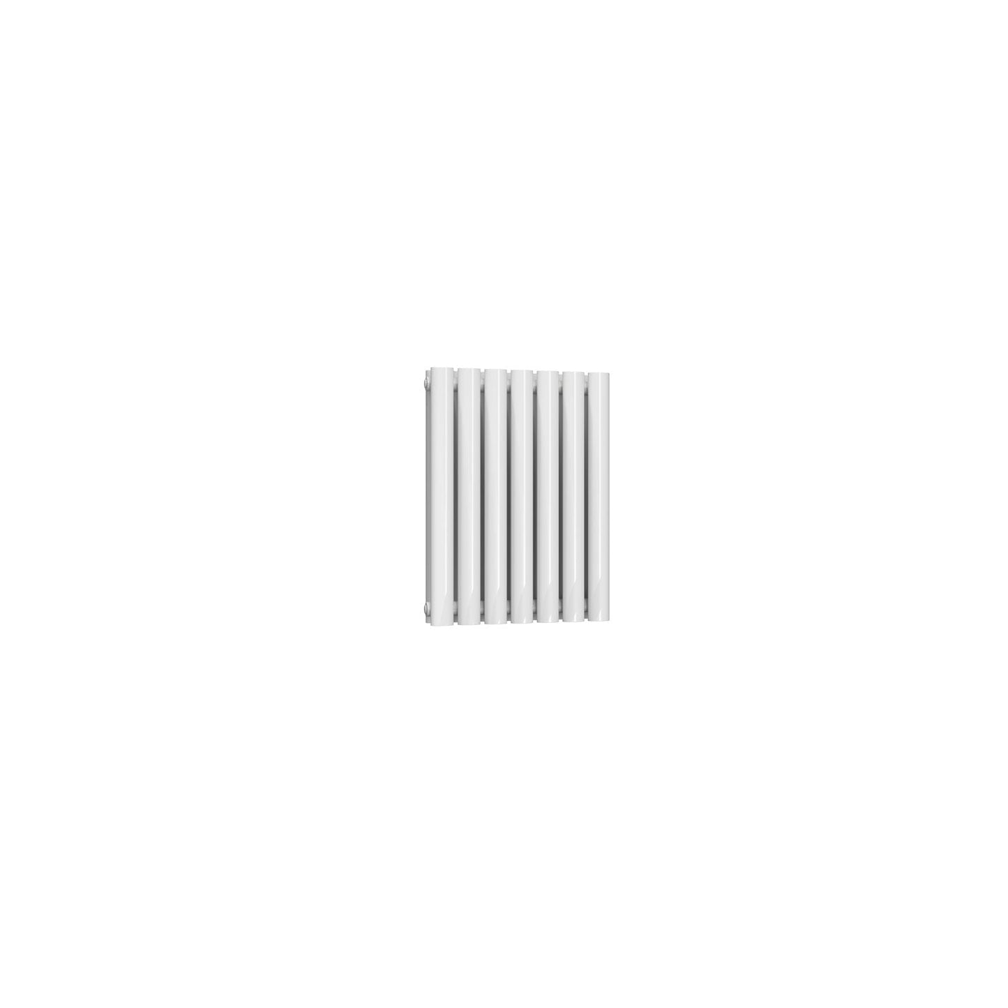 Double / White / 550 x 413 mm Reina Neva Horizontal White and Anthracite Designer Steel Radiator