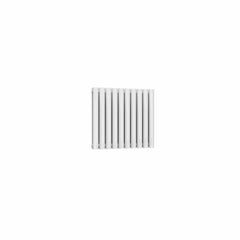 Double / White / 550 x 590 mm Reina Neva Horizontal White and Anthracite Designer Steel Radiator