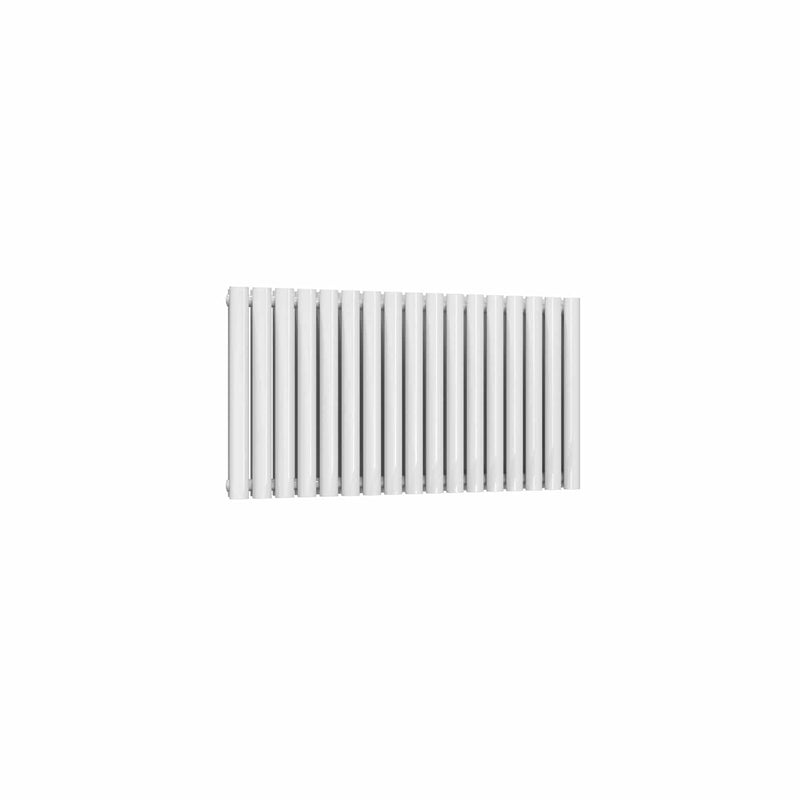Double / White / 550 x 1003 mm Reina Neva Horizontal White and Anthracite Designer Steel Radiator