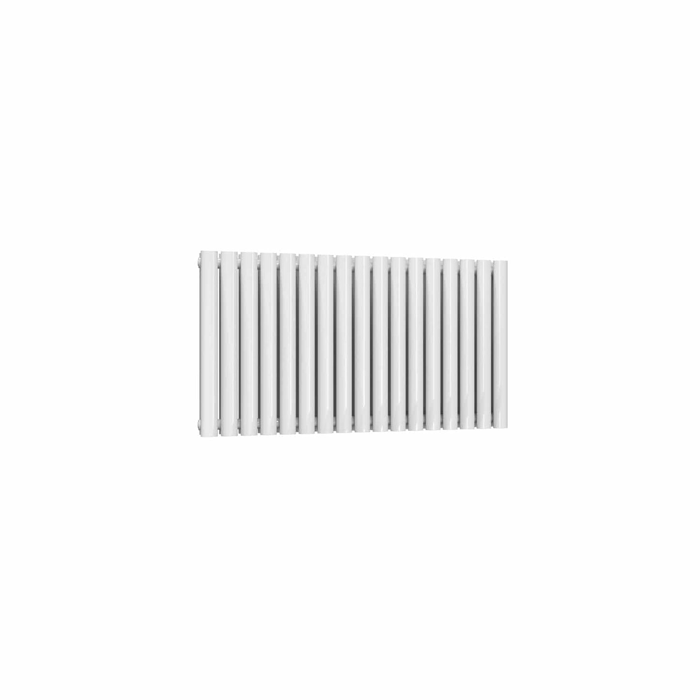 Double / White / 550 x 1003 mm Reina Neva Horizontal White and Anthracite Designer Steel Radiator