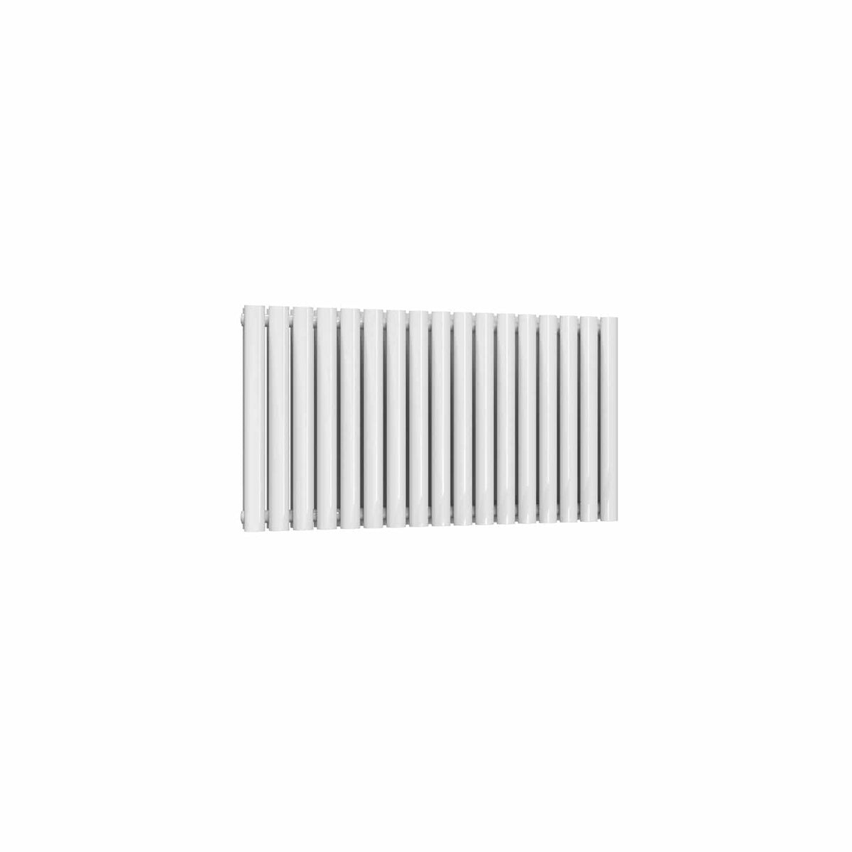 Double / White / 550 x 1003 mm Reina Neva Horizontal White and Anthracite Designer Steel Radiator