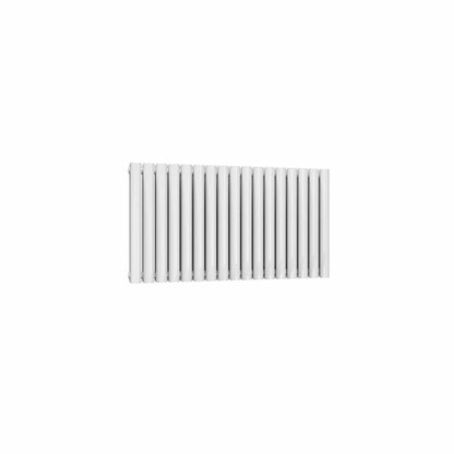 Double / White / 550 x 1003 mm Reina Neva Horizontal White and Anthracite Designer Steel Radiator