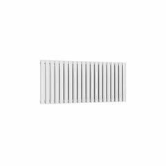 Double / White / 550 x 1180 mm Reina Neva Horizontal White and Anthracite Designer Steel Radiator