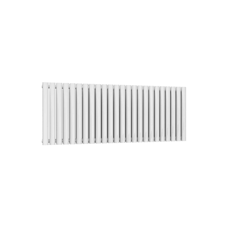 Double / White / 550 x 1416 mm Reina Neva Horizontal White and Anthracite Designer Steel Radiator