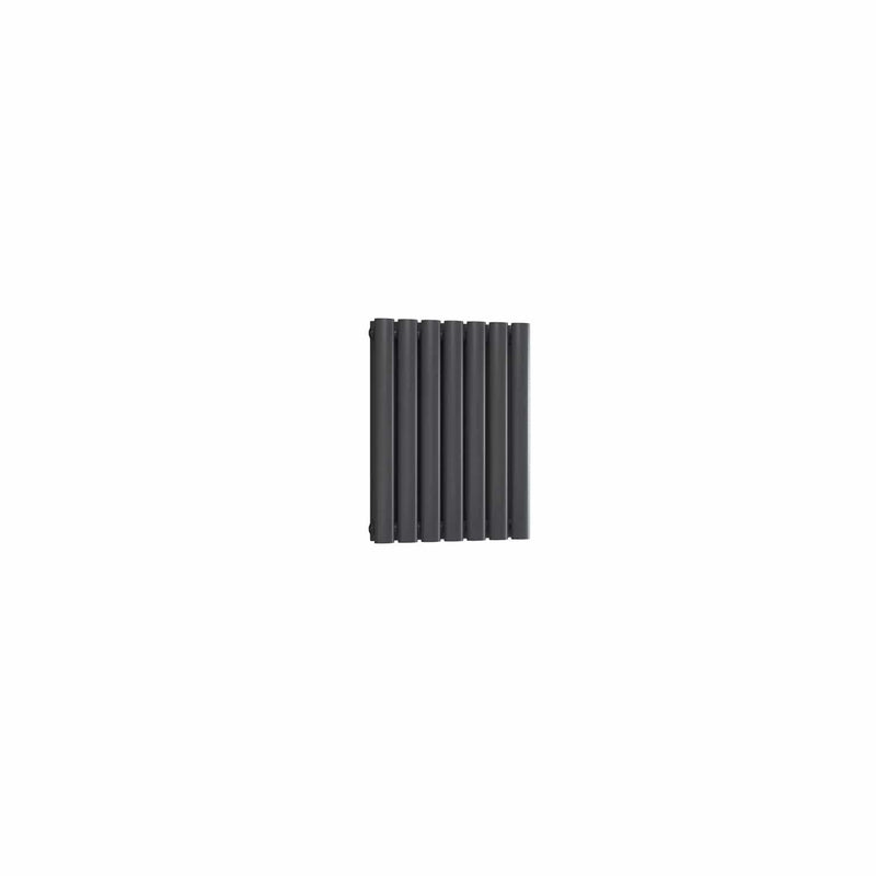 Double / Anthracite / 550 x 413 mm Reina Neva Horizontal White and Anthracite Designer Steel Radiator