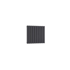 Double / Anthracite / 550 x 590 mm Reina Neva Horizontal White and Anthracite Designer Steel Radiator