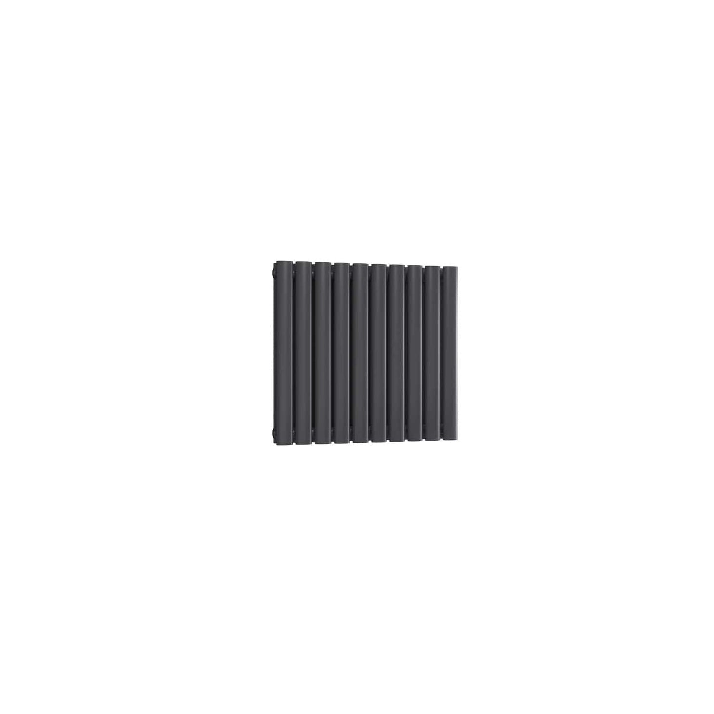 Double / Anthracite / 550 x 590 mm Reina Neva Horizontal White and Anthracite Designer Steel Radiator