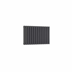 Double / Anthracite / 550 x 826 mm Reina Neva Horizontal White and Anthracite Designer Steel Radiator