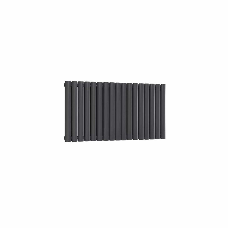 Double / Anthracite / 550 x 1003 mm Reina Neva Horizontal White and Anthracite Designer Steel Radiator