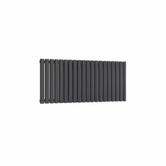 Double / Anthracite / 550 x 1180 mm Reina Neva Horizontal White and Anthracite Designer Steel Radiator