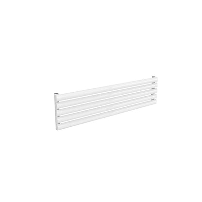 Single / White / 295 x 1200 mm Reina Nevah Mild Steel Designer Radiator Horizontal