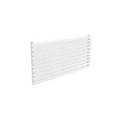 Single / White / 590 x 1200 mm Reina Nevah Mild Steel Designer Radiator Horizontal