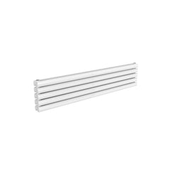 Double / White / 295 x 1400 mm Reina Nevah Mild Steel Designer Radiator Horizontal