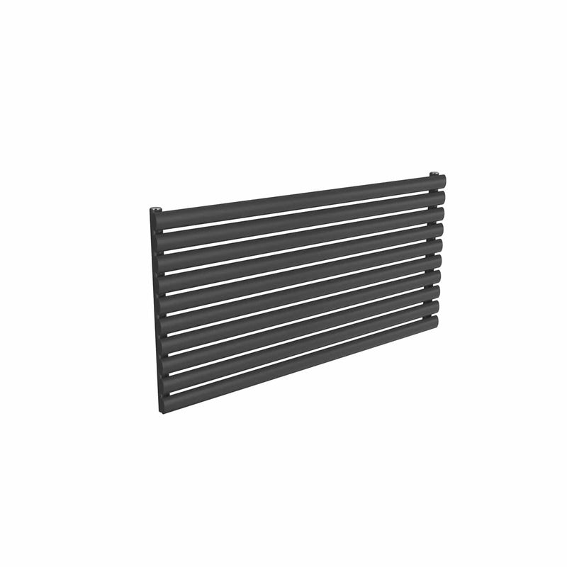 Single / Anthracite / 590 x 1200 mm Reina Nevah Mild Steel Designer Radiator Horizontal