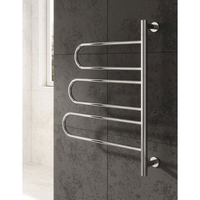 750 x 550 mm Reina Orne Dry Electric Polished Heated Designer Radiator