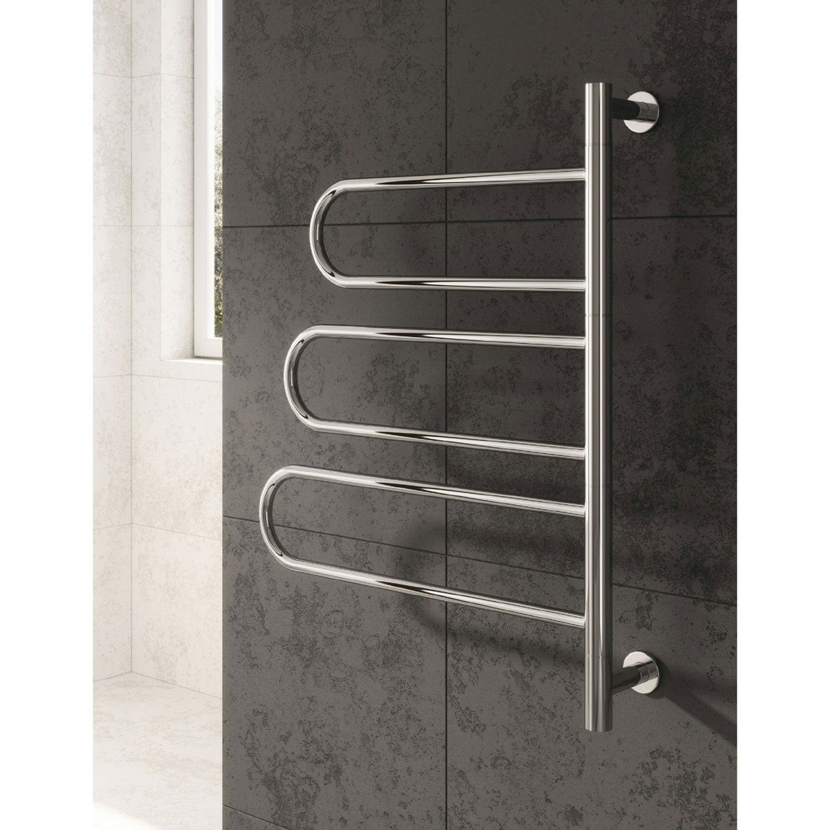750 x 550 mm Reina Orne Dry Electric Polished Heated Designer Radiator