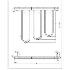 750 x 550 mm Reina Orne Dry Electric Polished Heated Designer Radiator