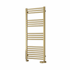 1200 x 500 mm Reina Ottone Brushed Brass Flat Designer Towel Rail