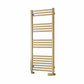 1200 x 500 mm Reina Ottone Brushed Brass Flat Designer Towel Rail