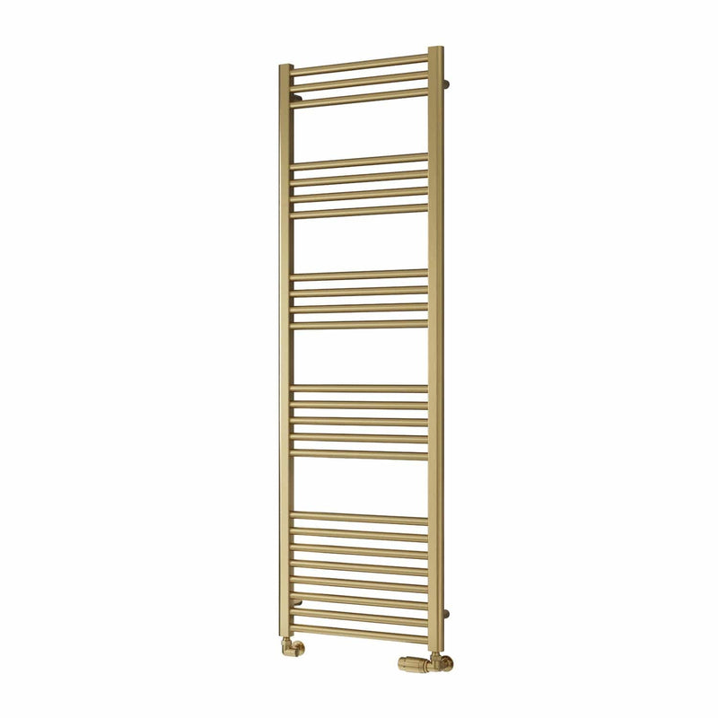 1600 x 500 mm Reina Ottone Brushed Brass Flat Designer Towel Rail
