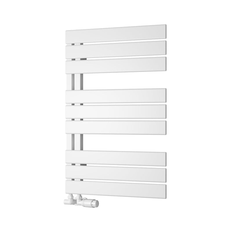 White / 823 x 550mm Reina Pettino Vertical Mild Steel Designer Radiator