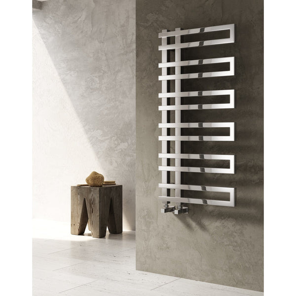 Reina Pietra Mild Steel Chrome and Anthracite Vertical Designer Radiator