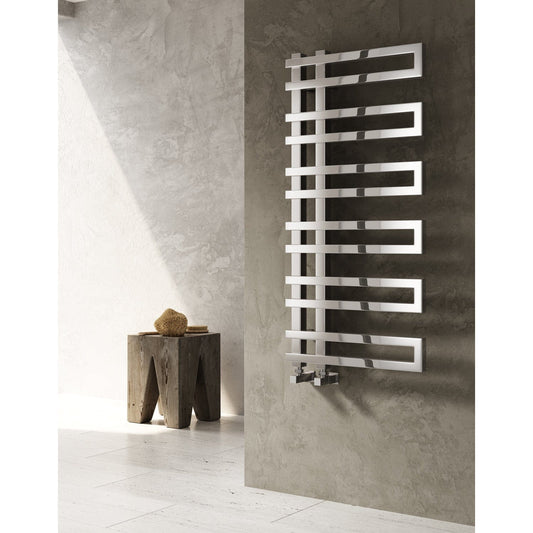 Reina Pietra Mild Steel Chrome and Anthracite Vertical Designer Radiator