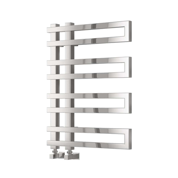 Chrome / 720 x 530mm Reina Pietra Mild Steel Chrome and Anthracite Vertical Designer Radiator