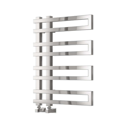Chrome / 720 x 530mm Reina Pietra Mild Steel Chrome and Anthracite Vertical Designer Radiator