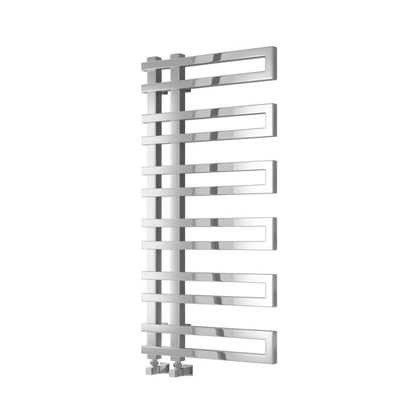 Chrome / 1100 x 530mm Reina Pietra Mild Steel Chrome and Anthracite Vertical Designer Radiator