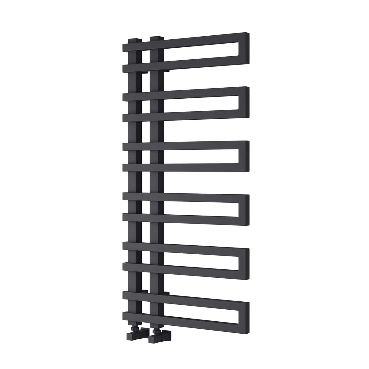 Anthracite / 1100 x 530mm Reina Pietra Mild Steel Chrome and Anthracite Vertical Designer Radiator