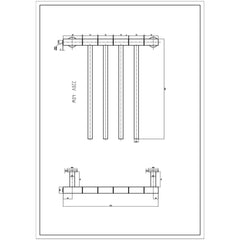 455 x 500 mm Reina Rance Dry Electric Heated Designer Radiator