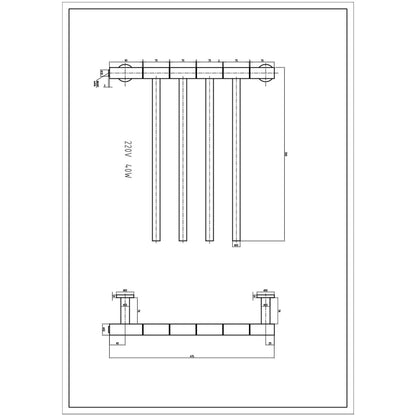 455 x 500 mm Reina Rance Dry Electric Heated Designer Radiator