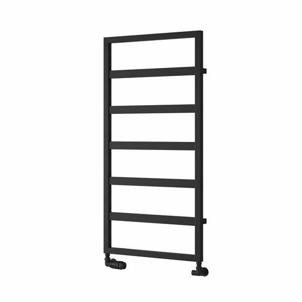 Black / 1100 x 450mm Reina Rezzo Mild Steel Vertical Designer Radiator