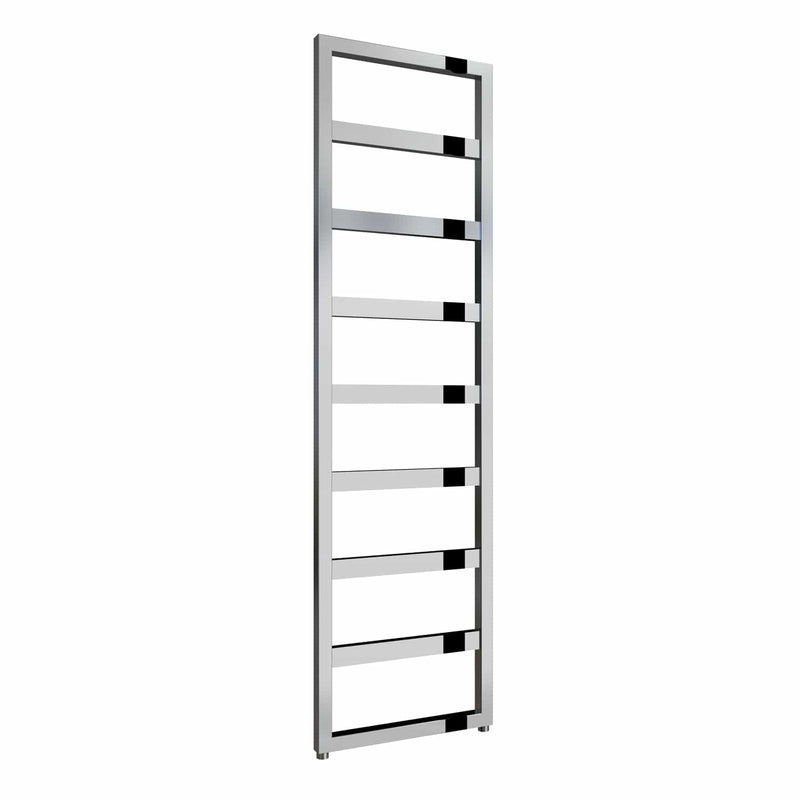 Chrome / 1460 x 450mm Reina Rezzo Mild Steel Vertical Designer Radiator
