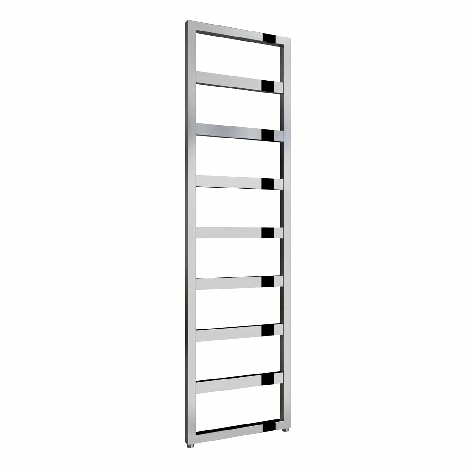 Chrome / 1460 x 450mm Reina Rezzo Mild Steel Vertical Designer Radiator
