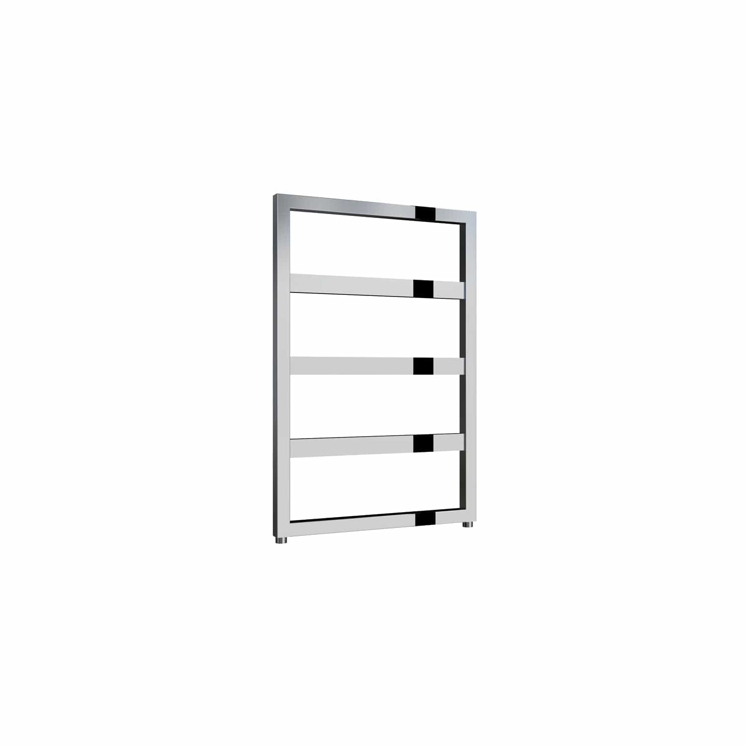 Chrome / 740 x 550mm Reina Rezzo Mild Steel Vertical Designer Radiator