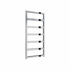 Chrome / 1100 x 550mm Reina Rezzo Mild Steel Vertical Designer Radiator