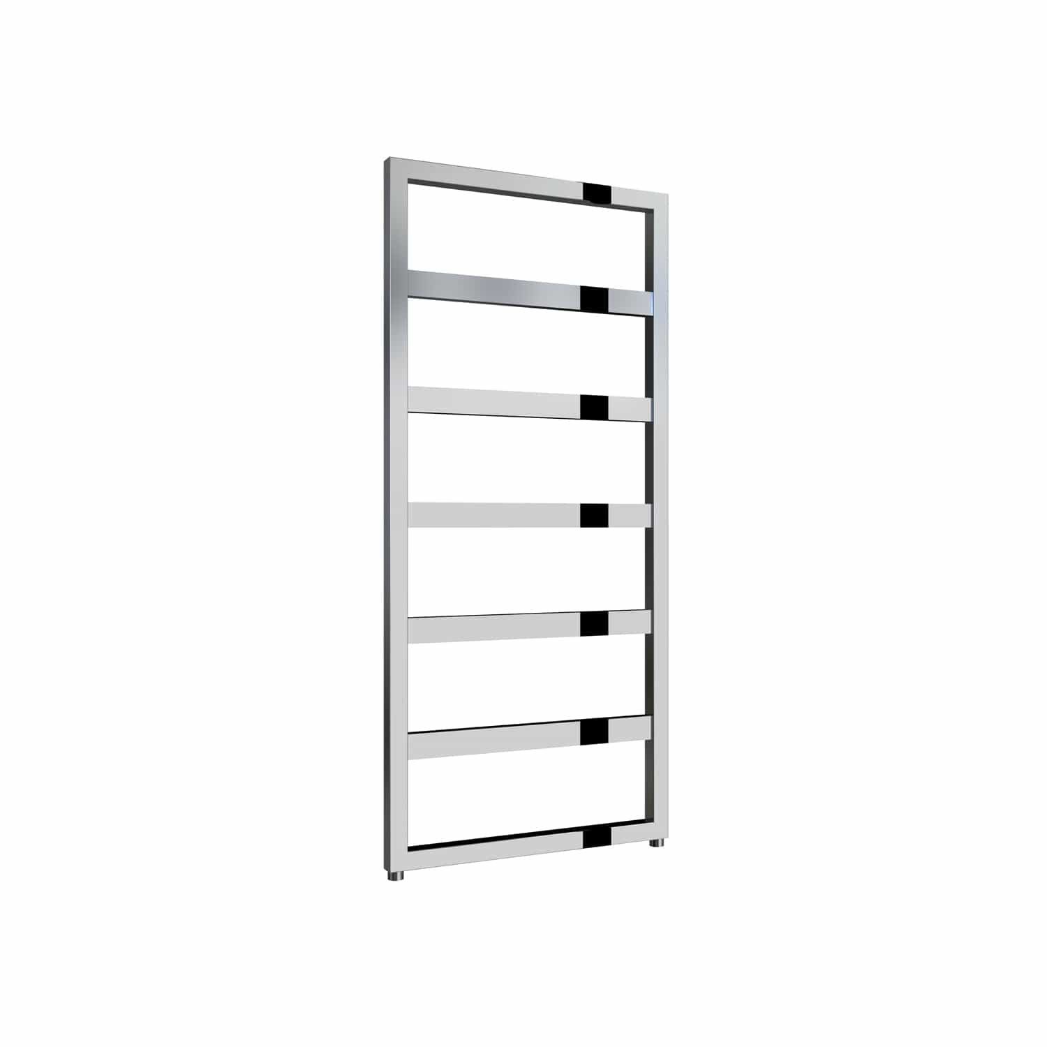 Chrome / 1100 x 550mm Reina Rezzo Mild Steel Vertical Designer Radiator