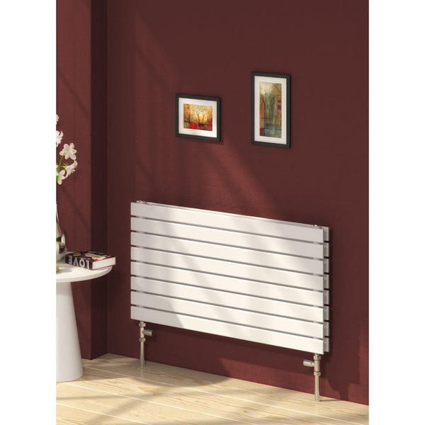 Reina Rione White Designer Horizontal Steel Radiator